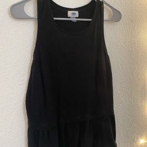 Black peplum tank